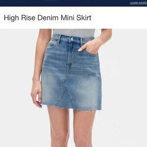 GAP high-rise denim mini skirt SZ 0